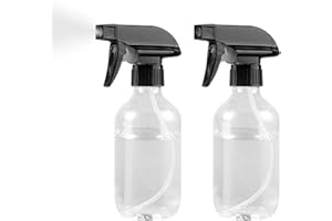 CANCYCC Kunststoff Sprühflaschen, 2 Stück Spray Bottle Zum Befüllen, 300ml Leere nachfüllbare Transparent, Sprühflasche Verstellbarem Sprühkopf für Pflanzen, Haarpflege, Autoglasreinigung
