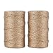 Produktbild Jute Bindfäden 656 Füße 3-schichtige natur Arts Crafts Jute Seil Langlebig Verpackung Saite für Garten-Anwendungen (2 x 328 Füße)