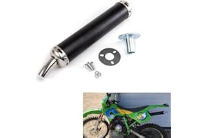 EVOMOSA Motorrad Racing Auspuff Schalldämpfer Schalldämpfer Universal 20MM Auspuff Schalldämpfer für 2-Takt Motorrad Roller Dirt 60x280mm