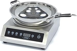 MAXIMA Catering Inducción Wok/Quemador Wok Profesional 3500W - Placa de Inducción - Wok y Sofrito - Placa de Inducción - Placa