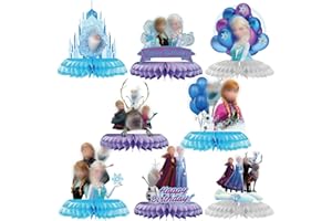 Siphus 8 Stück Tischdekoration Geburtstag Mädchen, Kindergeburtstage Party-Tischaufsätze, Honeycomb Dekorationen, Bienenwabe Mittelstücke für Kinder Geburtstagsparty, Hübsch Partyzubehör