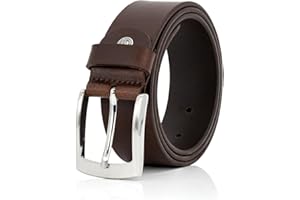 LINDENMANN Gürtel Herren Vollledergürtel aus Büffelleder, 40 mm breit, kürzbar, Gürtel, Ledergürtel, Jeans-Gürtel, XL, braun