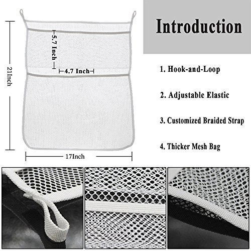 Bad Spielzeug Organizer mehrere Taschen + Bonus von 3 Robust Lock Saugnäpfe und strapazierfähig schimmelresistente Mesh waschbar + Garantie … - 3