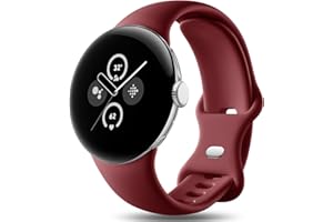 Easuny Paski kompatybilne z Google Pixel Watch 2 pasek / Google Pixel Watch Band, regulowany miękki silikonowy pasek sportowy do zegarka Google Pixel Watch 2022/Pixel Watch 2 2023 dla kobiet mężczyzn