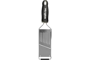Microplane Grattugia da cucina Mandolina julienne Acciaio inossidabile Nera Serie Gourmet ideale per Patata, Mela, Carota, Zucchina e Cavolo