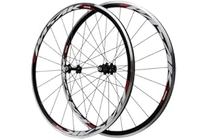ZECHAO Jaquette à vélo de Route 700C,CV Roues de vélo de Course de Frein Libération Rapide Jantes à Double paroi de 30 mm for 7-8-9-10-11 Vitesse Roues de Cyclisme Wheelset