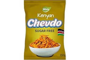 C&R Bharti Ben Wots Kenyan Chevdo Chevda Sugar Free Snack Mix 350g (Pack of 2)