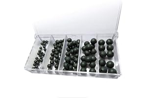 STMK Set: 100 Premium Gummiperlen sortiert Rubber beads 4, 5, 6, 7, 8mm + gratis Petri Heil! Aufkleber