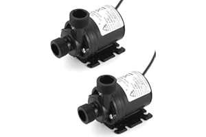 QWORK® 2 Pièces Pompe a Eau 12v 800l/h 5m, Pompe à Eau Submersible sans Balai, pour la Circulation de l'eau de la Piscine de Fontaine Solaire d'aquarium d'étang de Bassin