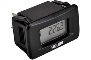 Yooreal Digital LCD Contaore Indicatore, Volt.5V a 277V per Piccolo Motore e Macchina Alimentata AC/DC, Usato per Tosaerba Golf Cart Generatore di Carrello Elevatore Moto Fuoribordo Motore Jetski.