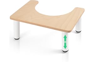 Well Care Taburete de Inodoro de Altura Ajustable Escalón de Inodoro para Adultos Reposapiés de Madera para Adoptar la posición en Cuclillas Anti estreñimiento