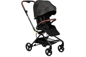 MoMi ADELLE passeggino per bambini a partire da 6 mesi (fino a 22 kg), pieghevole con seduta a 360° e cintura di sicurezza a 5 punti, cestino porta spesa e maniglia per il trasporto da ripiegato