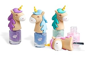 MARTINELIA - Vernis à Ongles Pailleté Pour Enfant à Base d'Eau - Vernis pour Fille Licorne - Manucure Enfant Violet ou Bleu ou Vert ou Rose - Coloris Aléatoire - 1 Unité