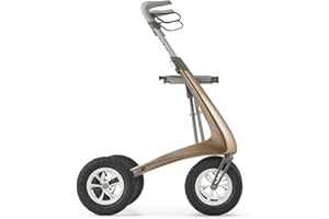 ByACRE Carbon Overland - All Terrain Rollator Walker With Seat - Worlds Lightest All Terrain Rollator – 6.7 kg Mobility Aids For Walking - Mobility Walker With Seat