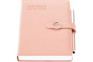 MLJTOYO Agenda scolaire 2025 2025 A5 une page par jour (rose)