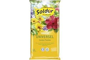 ALGOFLASH Terreau Universel Toutes Plantes, Croissance vigoureuse, UAB, Fabriqué en France, 6 L, TSOL6