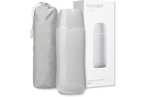 Brondell GoSpa - Bidé portátil avanzado para viajes, sistema de boquilla emergente, bidé compacto de alta calidad con bolsa de viaje discreta para un almacenamiento cómodo, 400 ml, gris