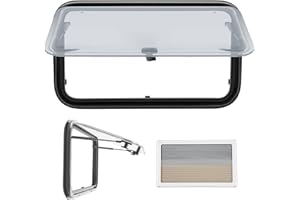 DIFU Finestra per camper 700x400mm finestra per roulotte 85° camper finestra per camper con tenda a rullo integrata, finestra apribile camper finestra laterale finestra push esterna per roulotte van camper