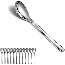 6 Cucchiai In Acciaio Inossidabile Grandi - Cucchiaini Da Zuppa/Caffè/Dessert, Finitura A Specchio, Per Casa, Ristoranti E Feste