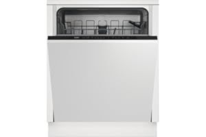 Beko DIN15X20 Full-size Integrated Dishwasher | Black Control Panel 60 cm Full size with 13 Place Setting | x30 Minute Quick Wash Technology