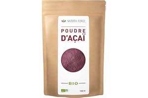 NATURAFORCE NATURA FORCE NATURA-FORCE NATURA FORCE - Poudre d'Açaï 100% Biologique - Renforce les Défenses Naturelles - Energie & Anti-Fatigue - Riche en Antioxydants et Vitamine E - Aide à la Perte Poids - Le Sachet de 150g
