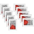 Art Street Synthetic Wood Individual Wall Photo Frame (White, 5x7 Inches)- Set of 10