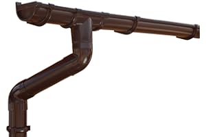 'S'LON Dachrinnen/Regenrinnen Set | Pultdach (1 Dachseite) | GD16 | in 4 Farben! (Komplettes Set bis 7.00 m, Braun)