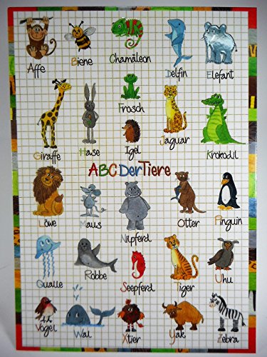 Preisvergleich Produktbild ABC der Tiere Postkarte 15 cm Karte Sammelkarte Ansichtskarte Deko GP 382
