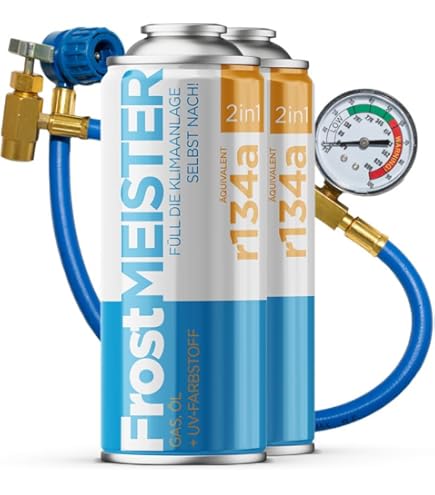 R134a - Tubo Di Ricarica Per Il Refrigerante Per Auto, Con Misuratore, Tubo Per La Ricarica Del Radiatore R134a (filettatura 1/2 Per Americani Ed Europa - Foto 3