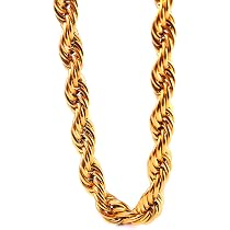 Huge Gold Rope Chain Necklace 