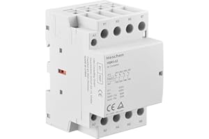 Heschen Contacteur CA domestique, HSR1-63, 4 pôles normalement fermé, tension de bobine AC 220 V/240 V, montage sur rail DIN 35 mm