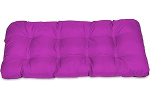 SuperKissen24. Cojín para Banco Exterior 100x50 cm Asiento Cómodo e Impermeable para Bancos y Columpios de Jardín, Terraza - Fucsia