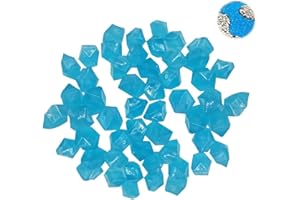 AzureRay Guijarro, 200 Piezas Piedras Luminosas, Azul Irregular Piedras Luminosas Jardin, Piedras Luminosas Decorativas Fluorescentes Decorativas para Aire Libre Parques Peceras Acuario