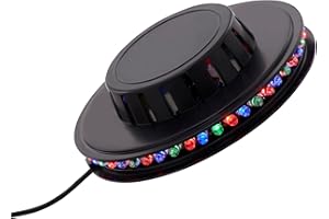 BRILONER - LED Partylicht mit Musiksensor, buntes RGB Licht, max. 3W, USB-Anschluss, Discolicht, Party Gadgets,Lichtrad, LED Licht, Partybeleuchtung, Deko Geburtstag, 12,5x3,8 cm, Schwarz
