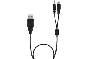 Mcbazel Câble de charge USB 2 en 1 pour PSP 1000/2000/3000/PS3
