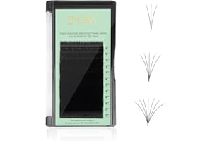 EMEDA Extensiones de pestañas de volumen fácil ventilador 0.05 C 8-15mm rizo 2D 3D 4D 5D 6D 10D volumen ventiladores clúster pestañas individuales (0.05 C mix)