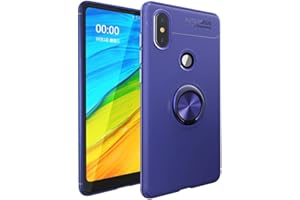 MUMOYAN CHcase Xiaomi Mix 2S Funda, Anillo Soporte Funda 360 Grados Giratorio Ring Grip con Gel TPU Case Carcasa Funda para Xiaomi Mix 2S -Azul