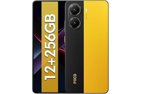 XIAOMI POCO X7 Pro - Smartphone de 12+256GB, Pantalla CrystalRes 1.5K 120Hz AMOLED, MediaTek Dimensity 8400-Ultra, Cámara de 50 MP, 90W HyperCharge, Cargador no Incluido, Amarillo (Versión ES)
