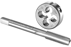 Burkit 24 UNF kran i matryca zestaw lewostronny, 5/16 x 24 UNF gwintownik maszynowy i okrągła matryca