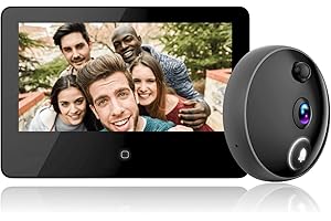 LKM SECURITY Spioncino Digitale Eques Veiu Pro S31 con display 5,5 pollici e telecamera da 2 Megapixel Full HD con angolo di visione 180° Wifi colore Argento