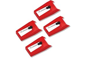 SUGHAW 4 Pezzi Puntine per Giradischi Universali, Confezione da Aghi Diamantati per Grammofoni e Giradischi Testine Fonografiche Puntina di Ricambio Sostituzione Stilo per Fonografo Ago per Crosley Teac