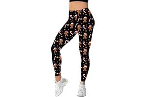 NetSetUK Women's Christmas Novelty Print Legging Xmas Print Fitness Running Yoga for Ladies Plus Size