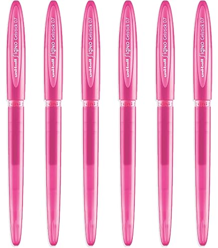 Uni-Ball UM170 SigNo Gelstick-Tintenroller – 0,7 Mm Spitze, 0,5 Mm Strich, 12 Stück Rot – Dokumentenecht, Ergonomischer Griff