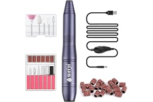 ‎WEIYI Weiyi Nagelfräser,Fräser für Gelnägel,Elektrische Nagelfeile für Gelnägel Acrylnägel Kallus Entfernen, 20000 PRM USB Professionell Einstellbarer Geschwindigkeit, 11 In 1 Maniküre Pediküre Set