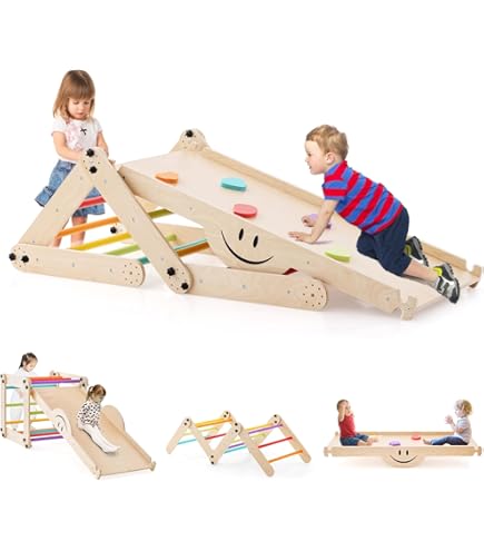 Speeltoestel Jungle Gym Teepee douglas met glijbaan groen en 1-klimrek