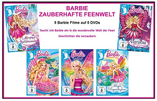 Preisvergleich Produktbild Barbie - Zauberhafte Feenwelt ( 5 zauberhafte Filme - 5 DVDs)