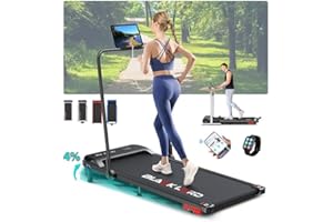 BLACK LORD Walking Pad 2.2/3.0/3.2HP, Treadmill for Home, Under Desk Treadmill with LED Display & Bluetooth Speaker & Wireless Control, Running Machine with 2-level Incline, 1-16KM/H