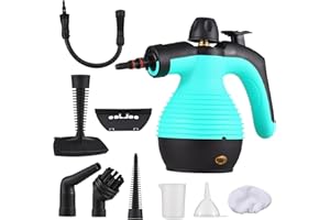 Aoresac Handheld Steam Cleaner with 9 Piece Accessories, 1050W 350 ml Tank Portable Steam Cleaner Multi-Purpose Perfect for Stain Removal, Kitchen, Curtains, Car, Floor, Bathroom