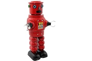 Freak Scene Robot Giocattolo - Mechanical Roby Robot - Robot di Latta - Rosso - Giocattoli da Collezione