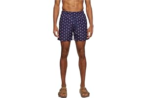 Urban Classics Pattern Swim Shorts Palm Uomo Bermuda Nero/Oliva